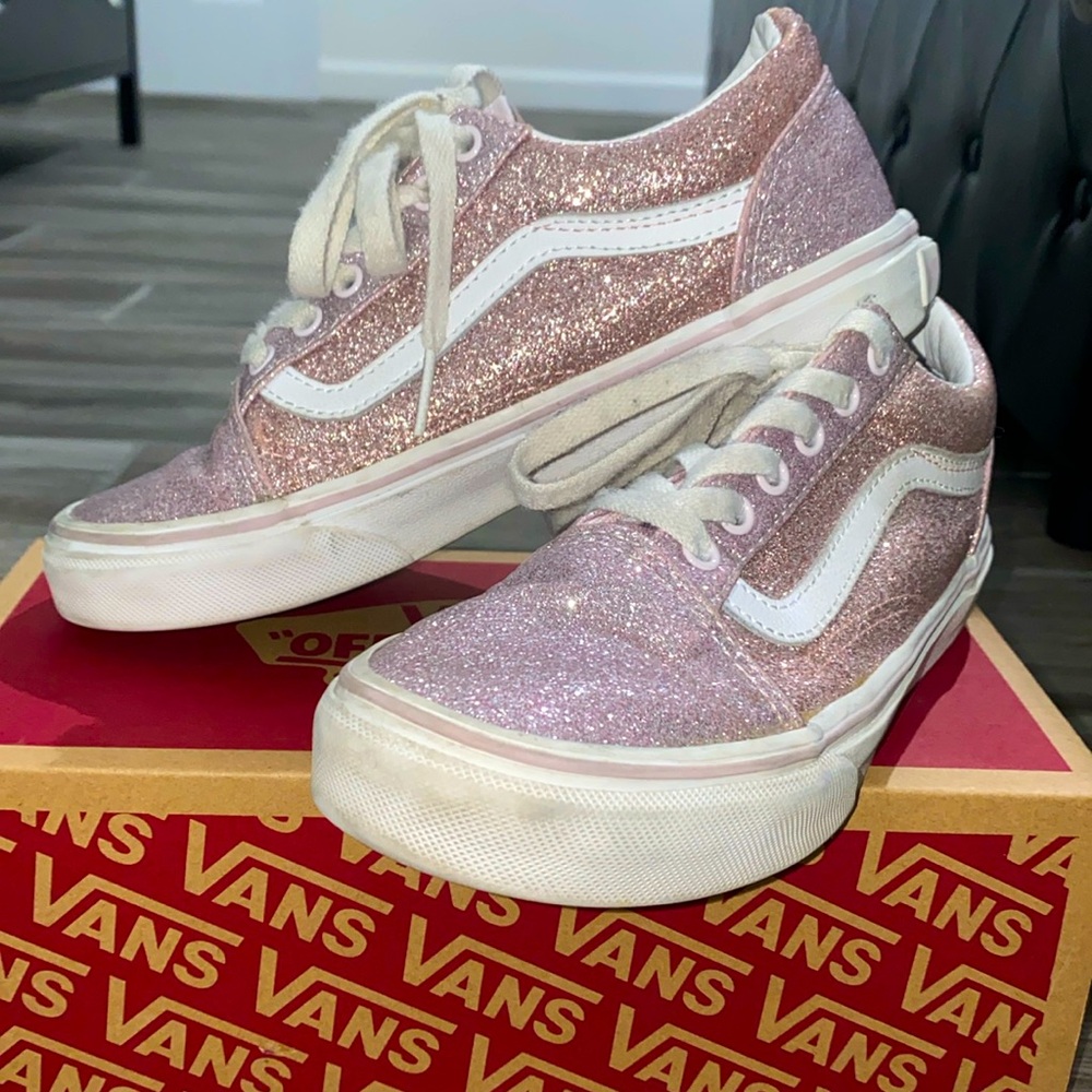 Glitter Old Skool VANS 🏁🩷✨